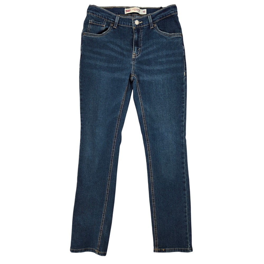 Levi's 16 Regular 511 Slim Performance Jeans Boys Dark Wash Denim 28x30